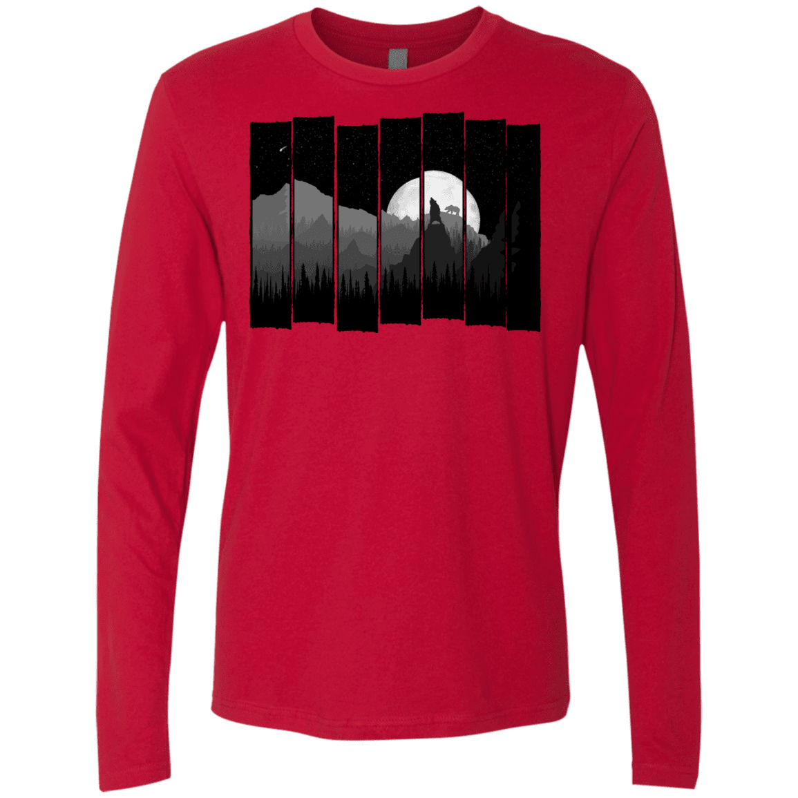 T-Shirts Red / S Bear Slats Men's Premium Long Sleeve