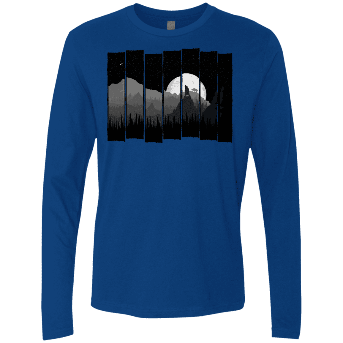 T-Shirts Royal / S Bear Slats Men's Premium Long Sleeve