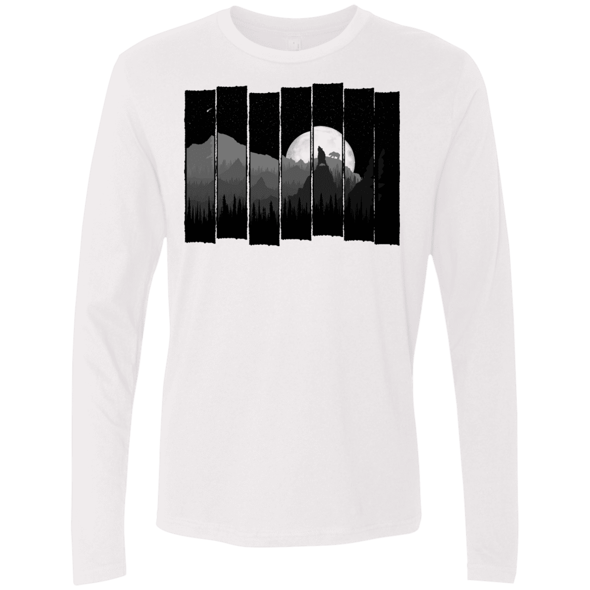 T-Shirts White / S Bear Slats Men's Premium Long Sleeve