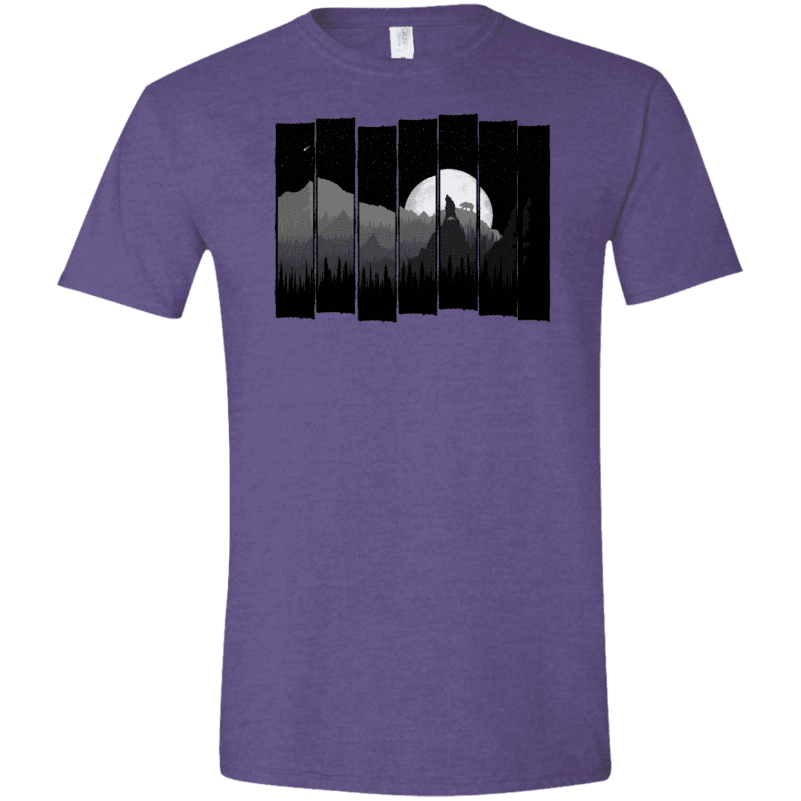T-Shirts Heather Purple / S Bear Slats Men's Semi-Fitted Softstyle