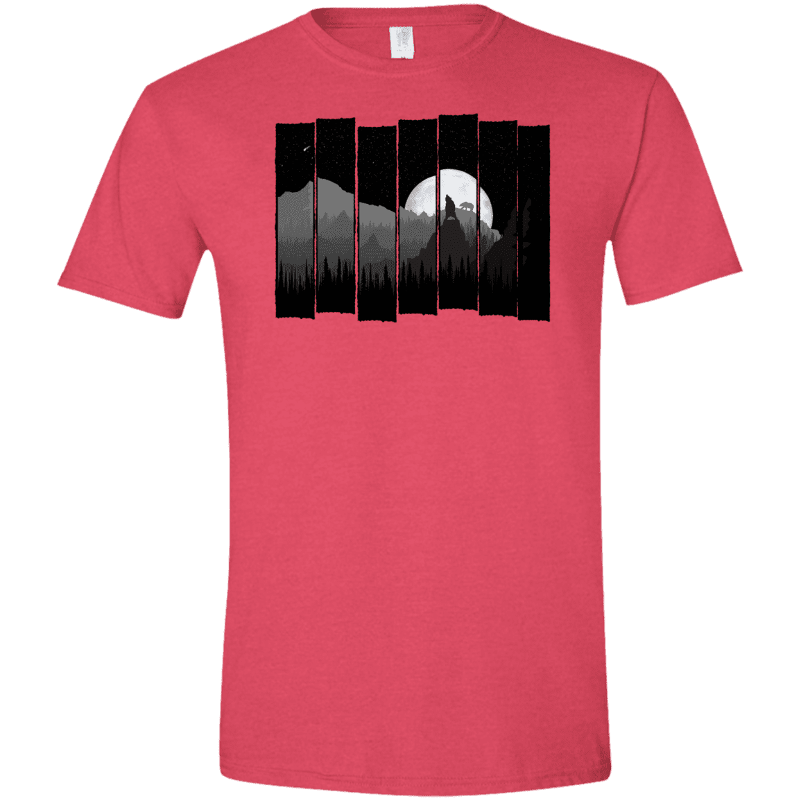 T-Shirts Heather Red / S Bear Slats Men's Semi-Fitted Softstyle