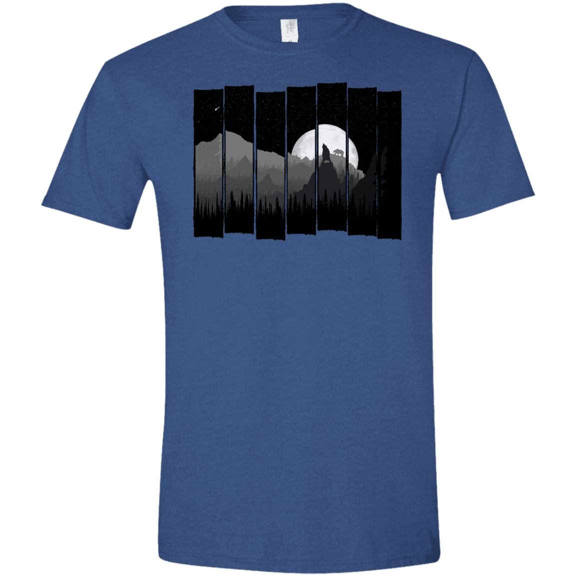 T-Shirts Heather Royal / X-Small Bear Slats Men's Semi-Fitted Softstyle