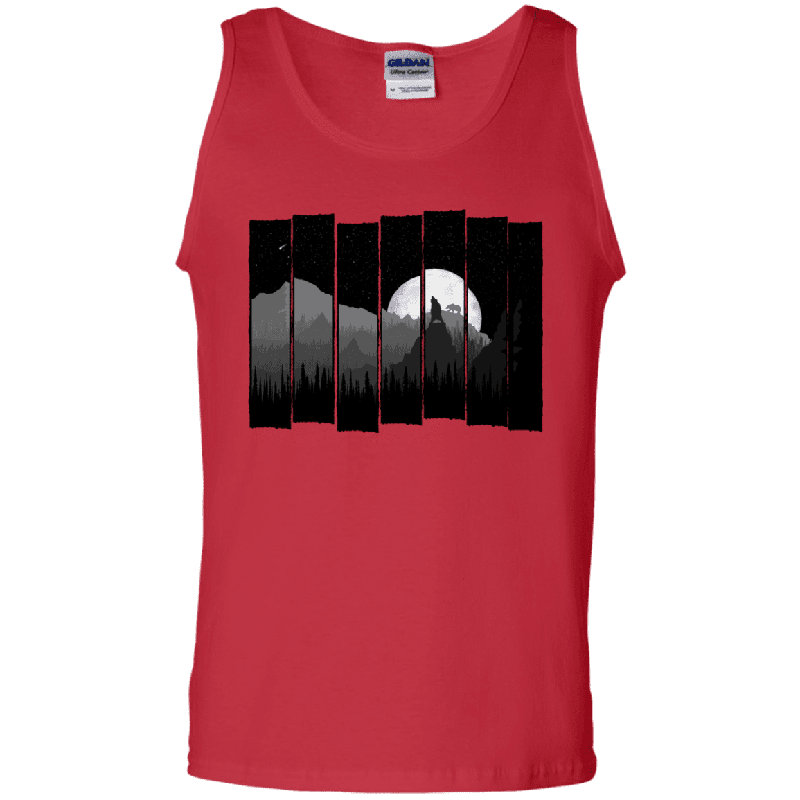 T-Shirts Red / S Bear Slats Men's Tank Top