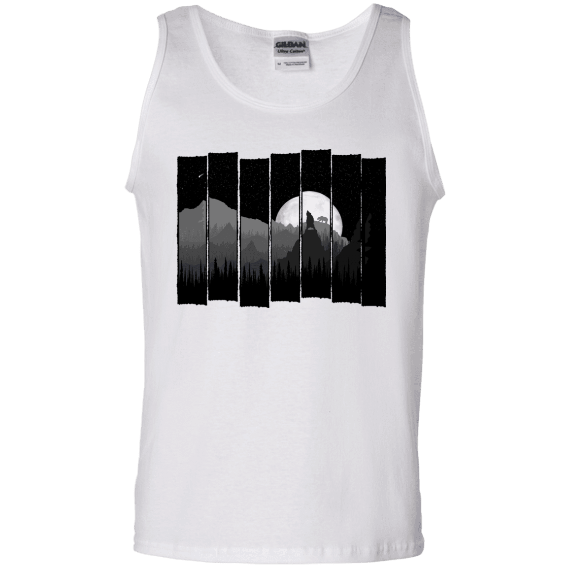 T-Shirts White / S Bear Slats Men's Tank Top