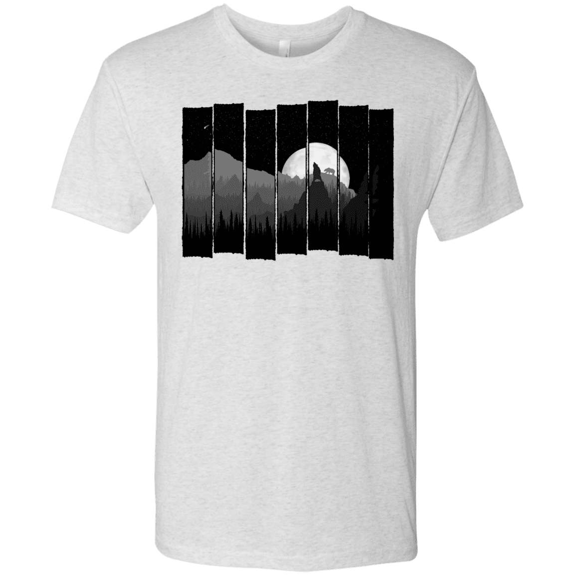 T-Shirts Heather White / S Bear Slats Men's Triblend T-Shirt