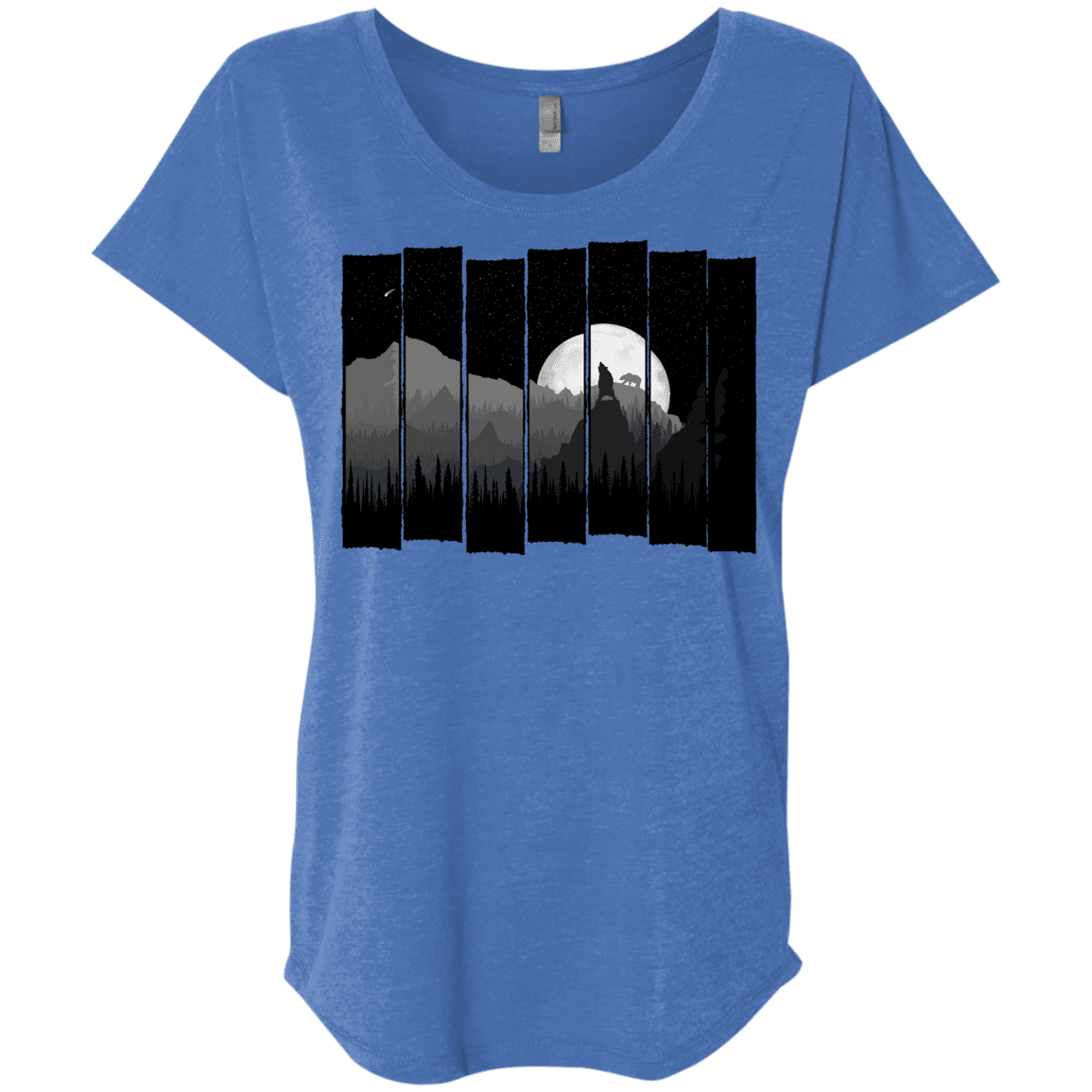 T-Shirts Vintage Royal / X-Small Bear Slats Triblend Dolman Sleeve