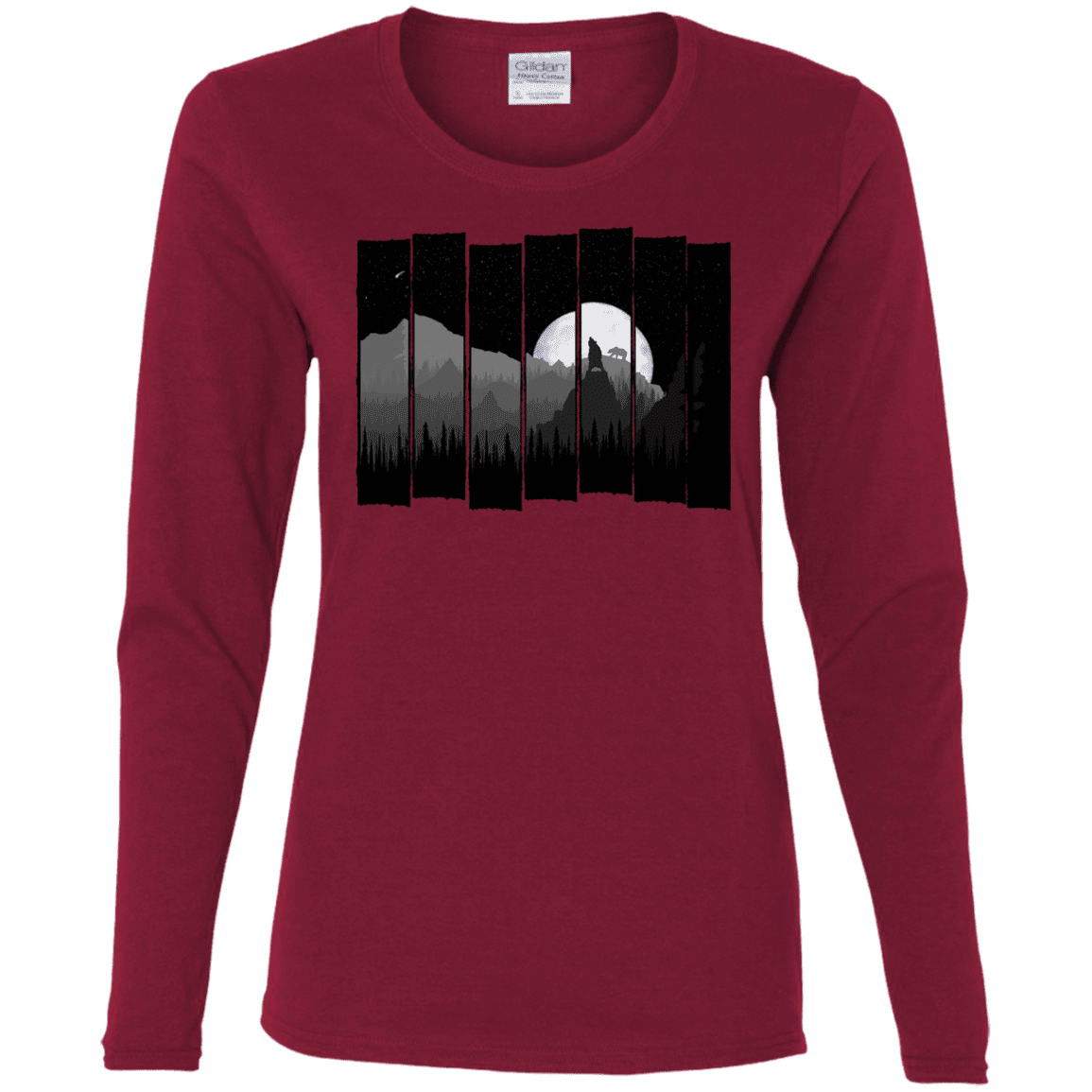 T-Shirts Cardinal / S Bear Slats Women's Long Sleeve T-Shirt
