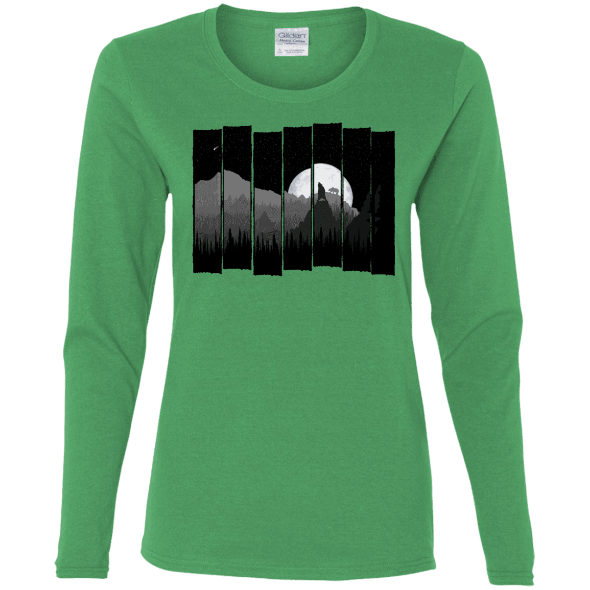 T-Shirts Irish Green / S Bear Slats Women's Long Sleeve T-Shirt