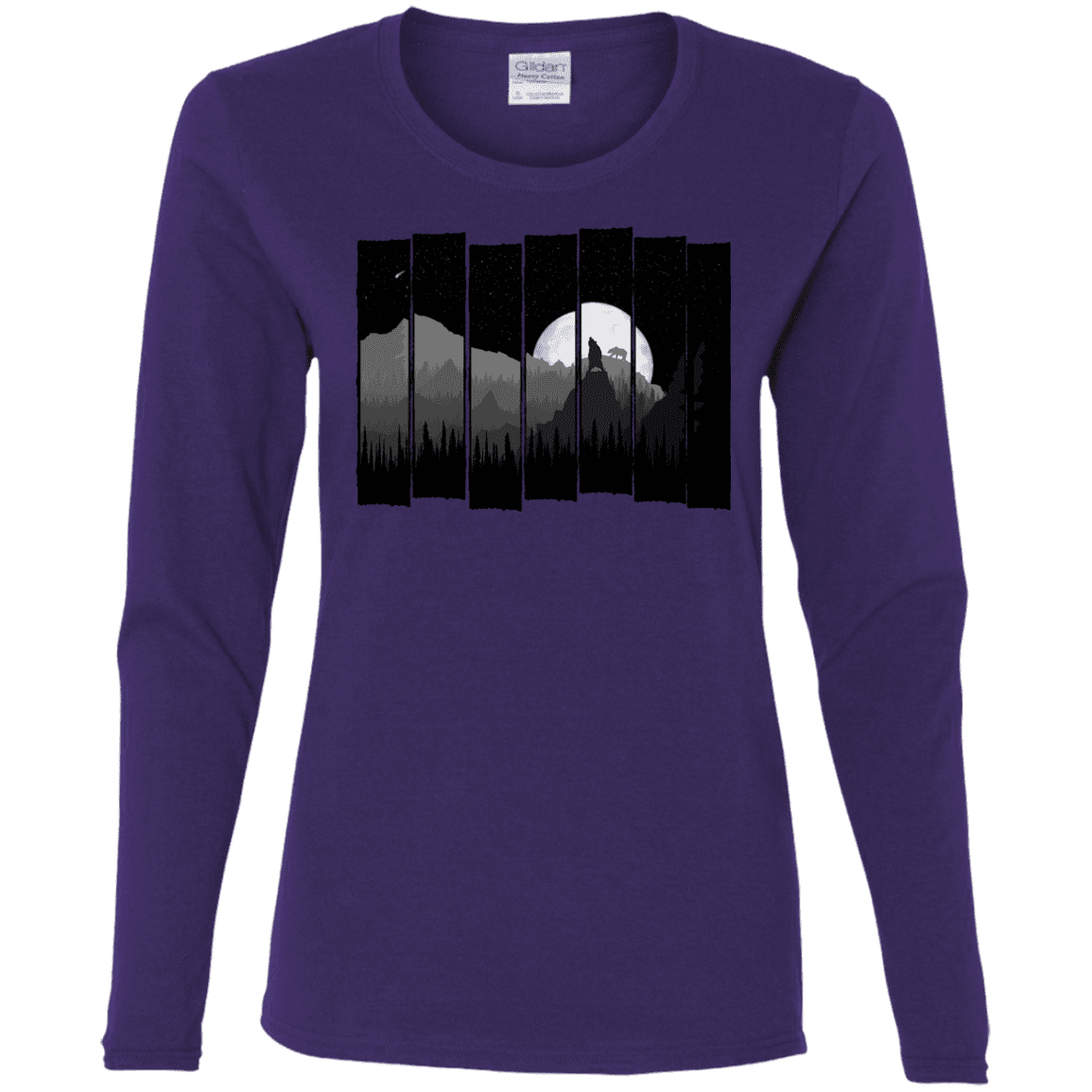 T-Shirts Purple / S Bear Slats Women's Long Sleeve T-Shirt