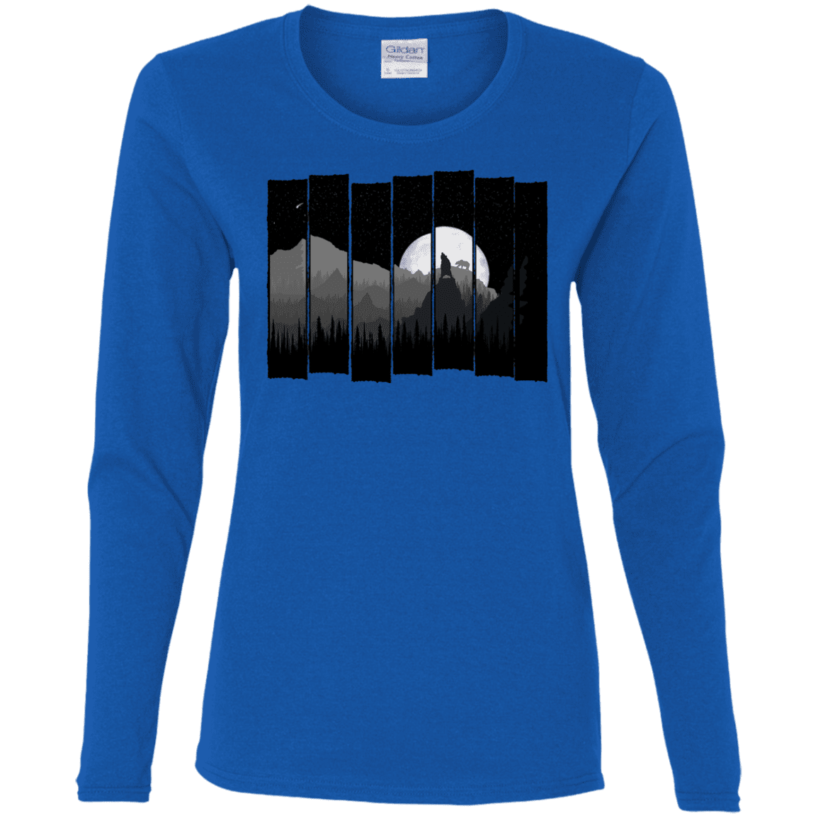 T-Shirts Royal / S Bear Slats Women's Long Sleeve T-Shirt