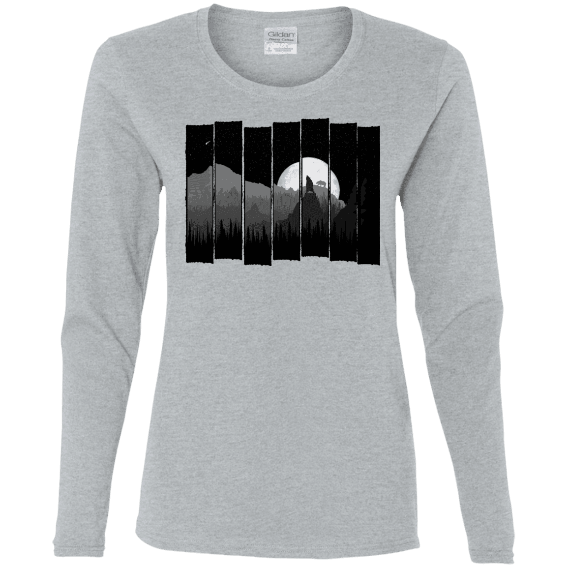 T-Shirts Sport Grey / S Bear Slats Women's Long Sleeve T-Shirt