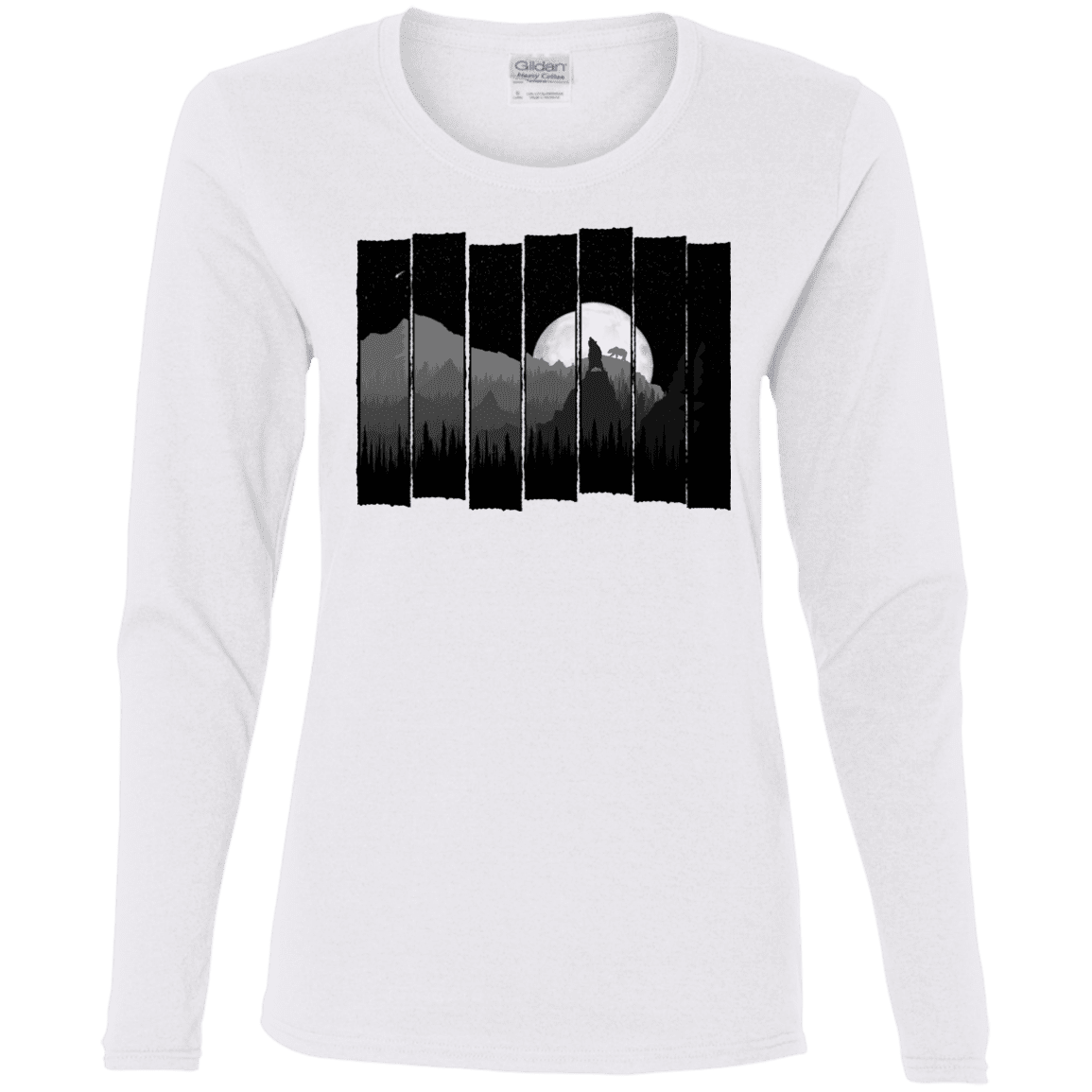 T-Shirts White / S Bear Slats Women's Long Sleeve T-Shirt
