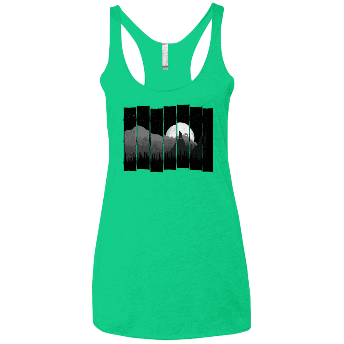 T-Shirts Envy / X-Small Bear Slats Women's Triblend Racerback Tank