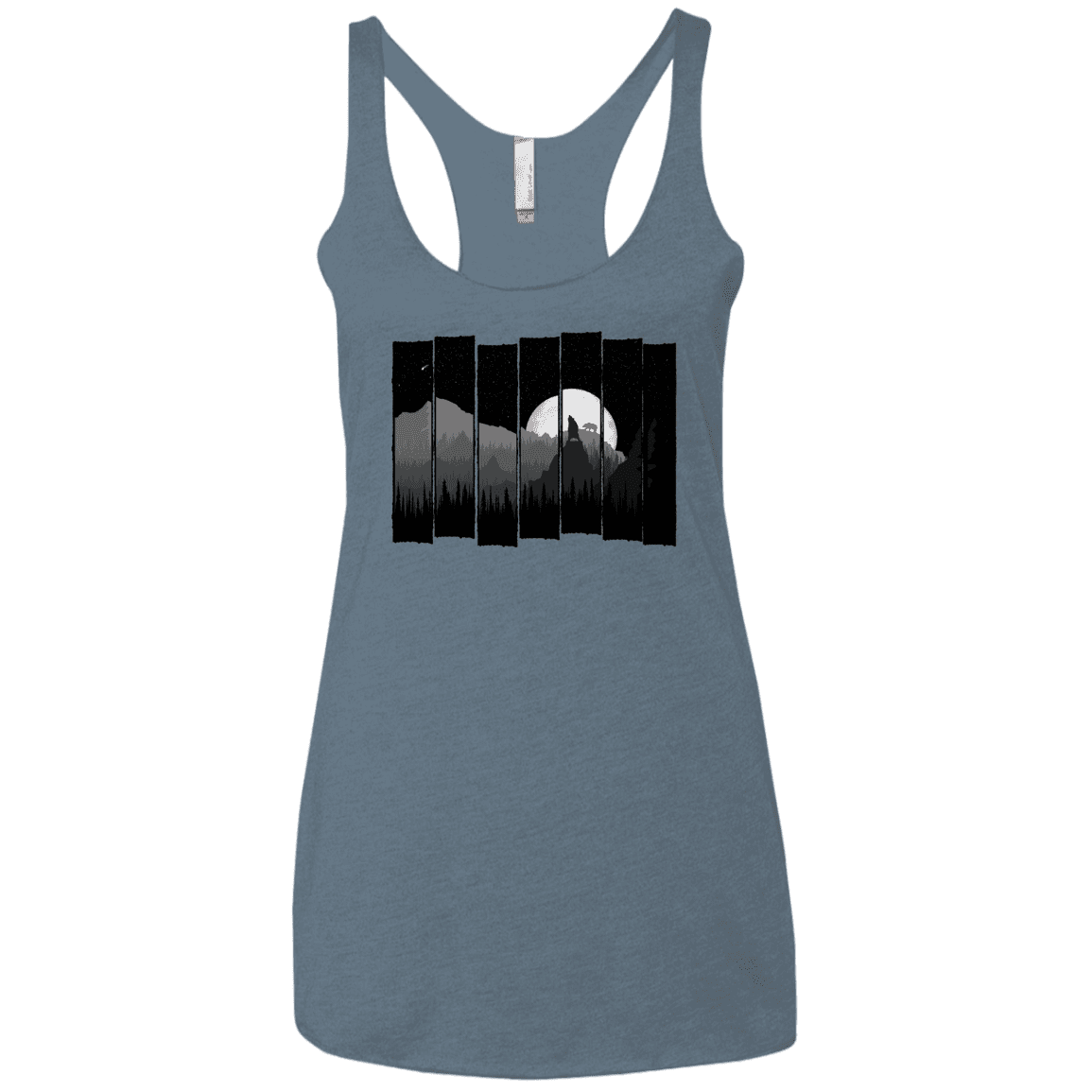 T-Shirts Indigo / X-Small Bear Slats Women's Triblend Racerback Tank