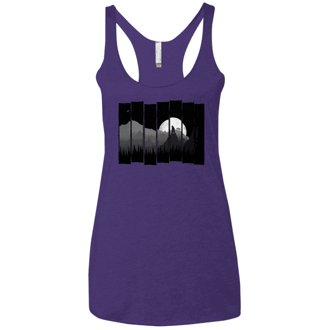 T-Shirts Purple Rush / X-Small Bear Slats Women's Triblend Racerback Tank