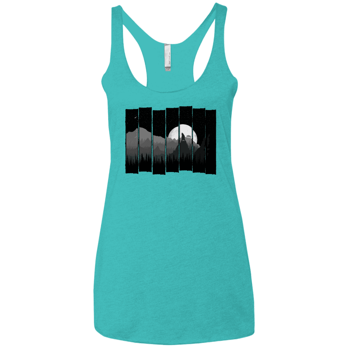T-Shirts Tahiti Blue / X-Small Bear Slats Women's Triblend Racerback Tank