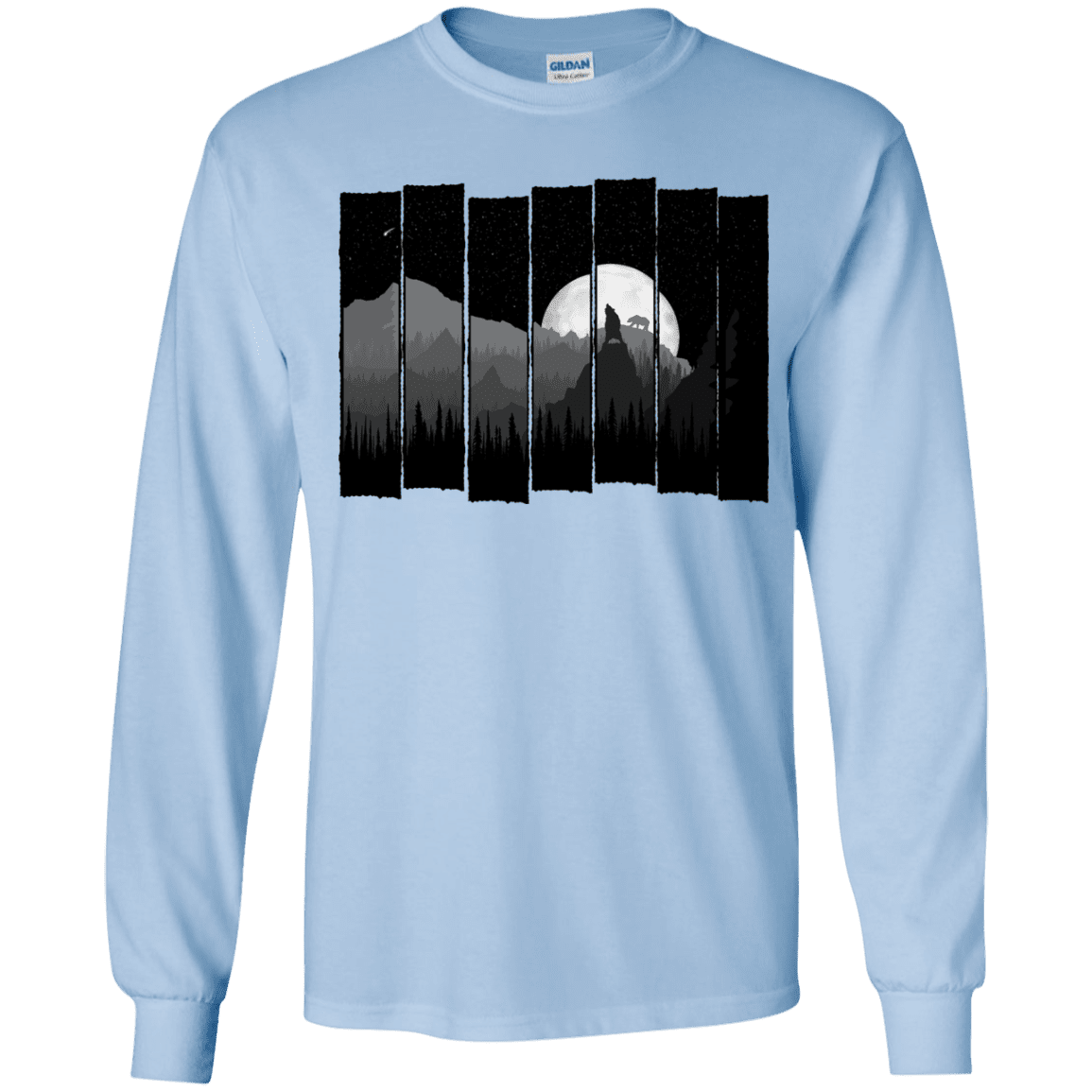 T-Shirts Light Blue / YS Bear Slats Youth Long Sleeve T-Shirt