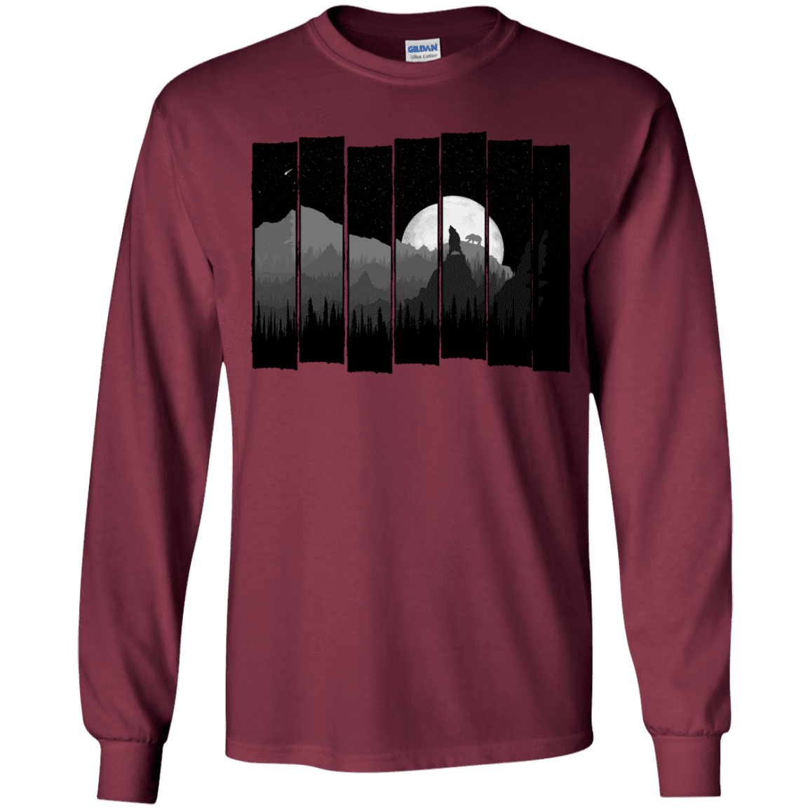 T-Shirts Maroon / YS Bear Slats Youth Long Sleeve T-Shirt