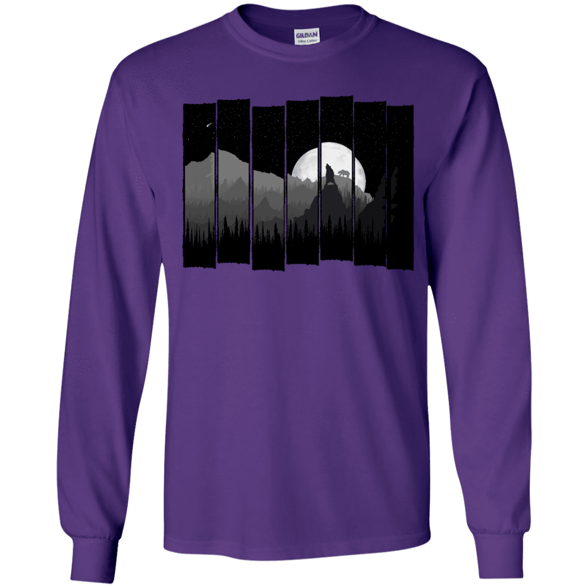 T-Shirts Purple / YS Bear Slats Youth Long Sleeve T-Shirt