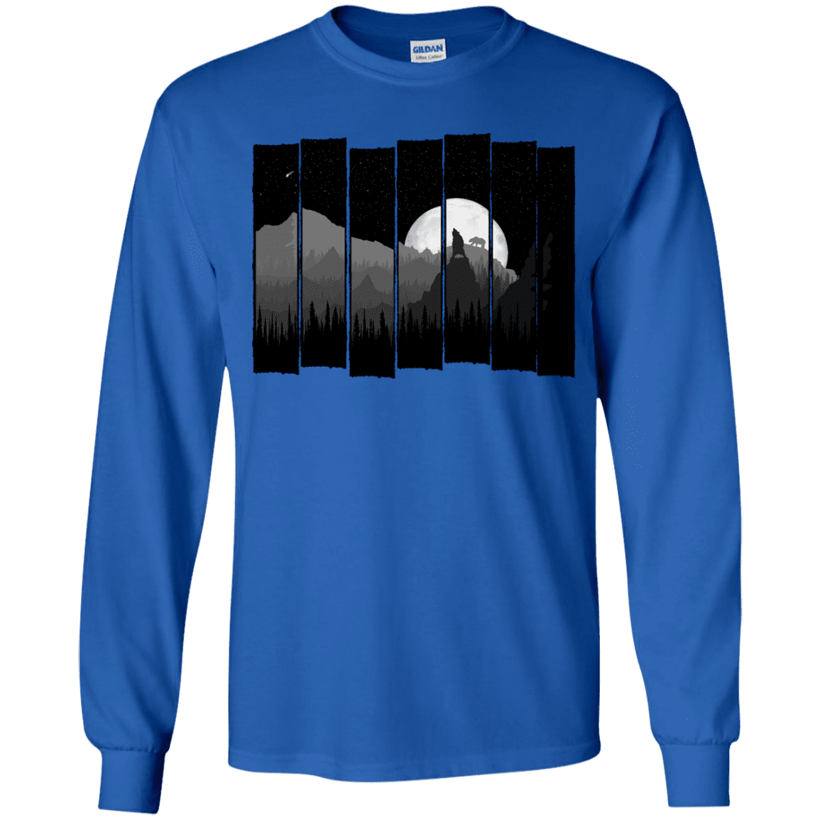 T-Shirts Royal / YS Bear Slats Youth Long Sleeve T-Shirt