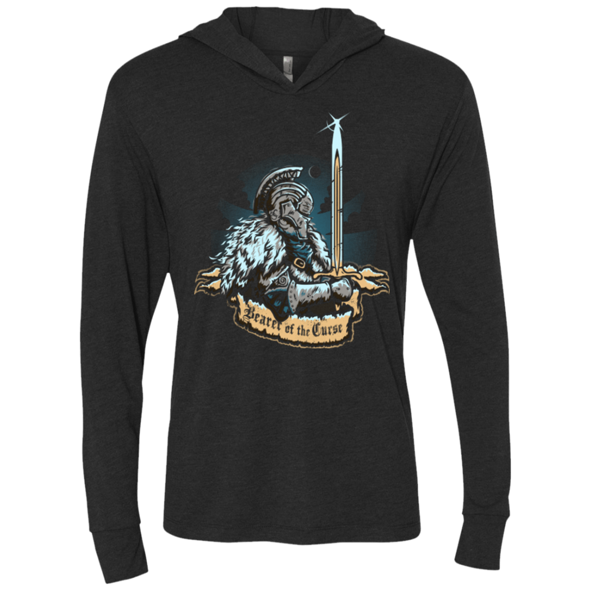 T-Shirts Vintage Black / X-Small Bearer of the Curse Triblend Long Sleeve Hoodie Tee