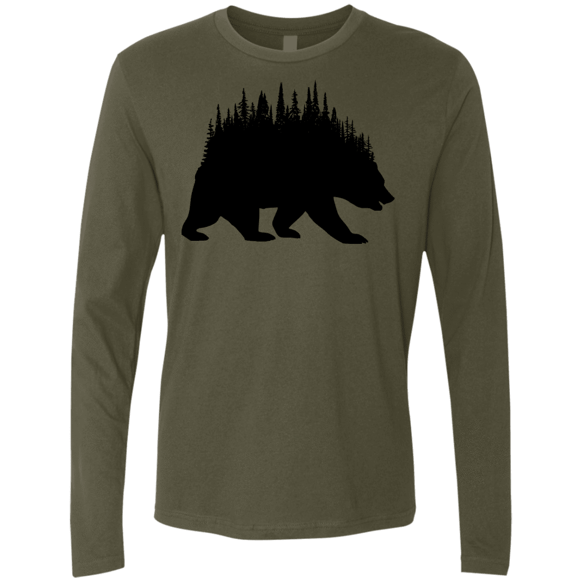 T-Shirts Military Green / S Bears Home Men's Premium Long Sleeve