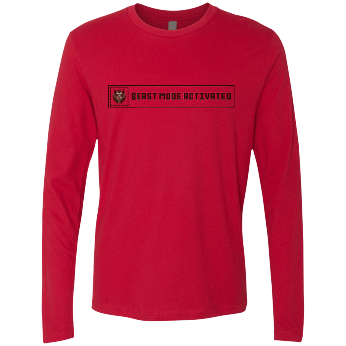 T-Shirts Red / Small Beast Mode Activated Men's Premium Long Sleeve