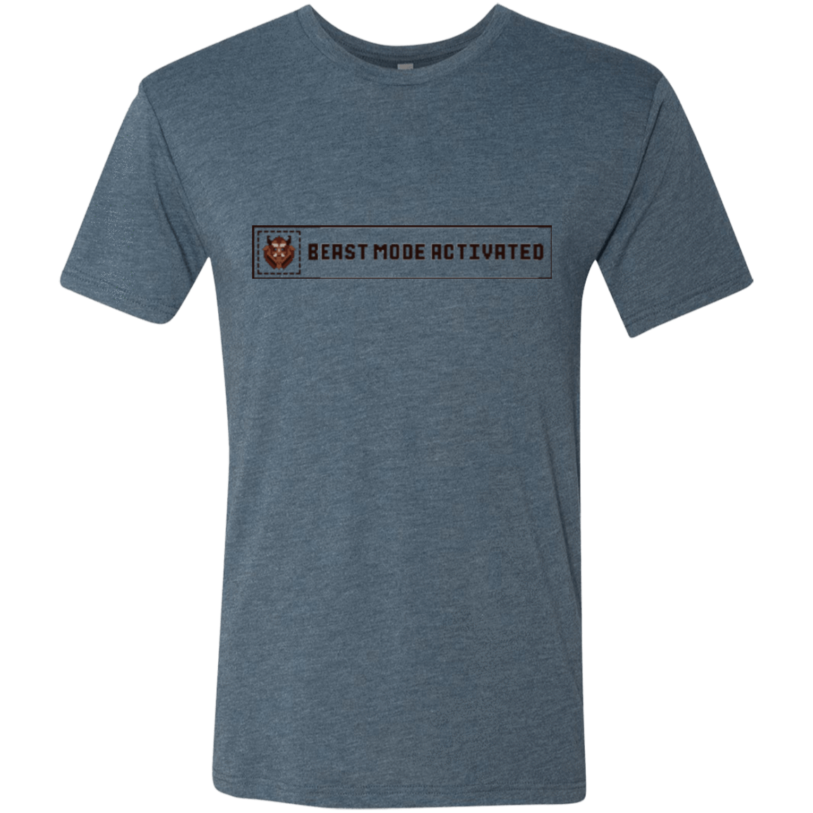 T-Shirts Indigo / Small Beast Mode Activated Men's Triblend T-Shirt