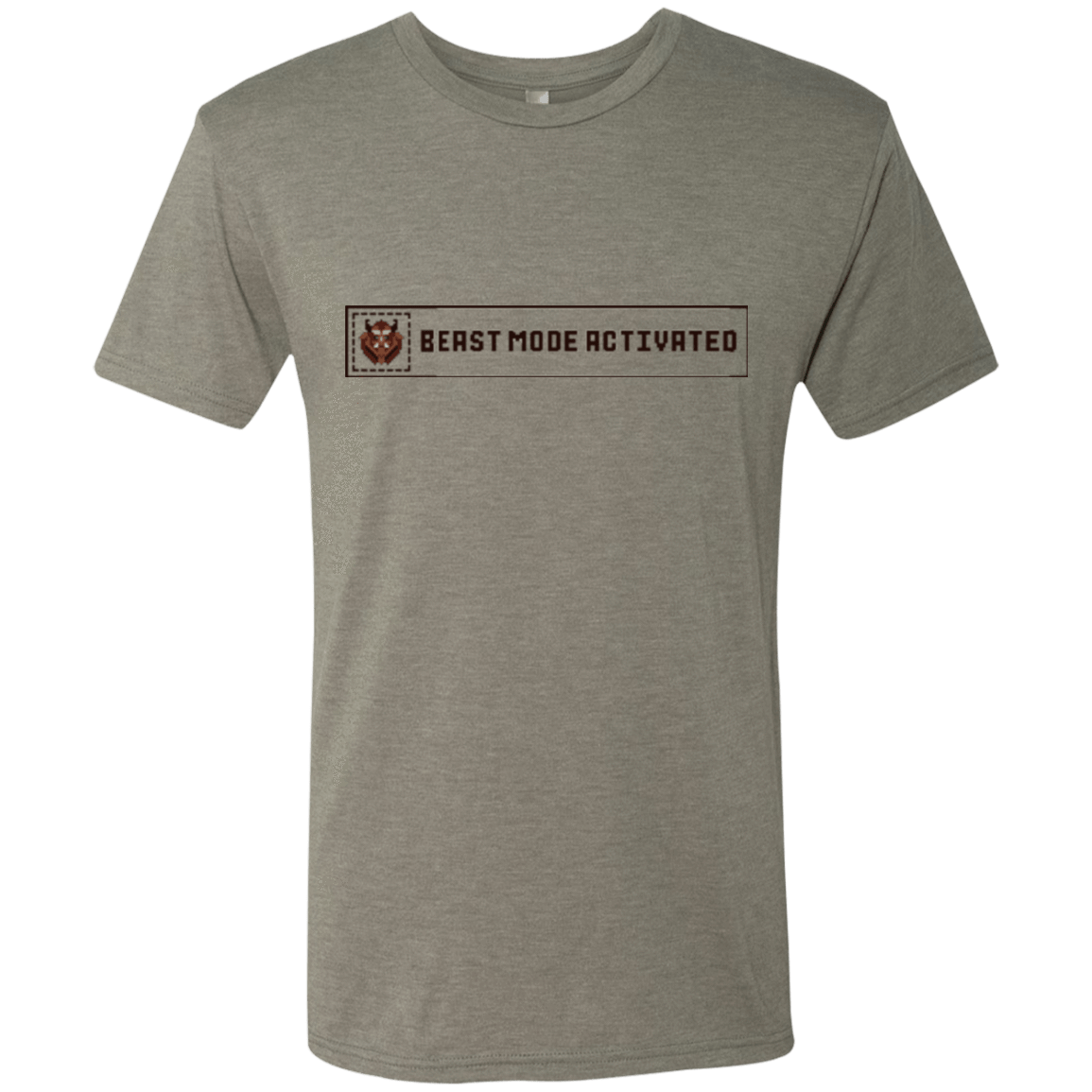 T-Shirts Venetian Grey / Small Beast Mode Activated Men's Triblend T-Shirt