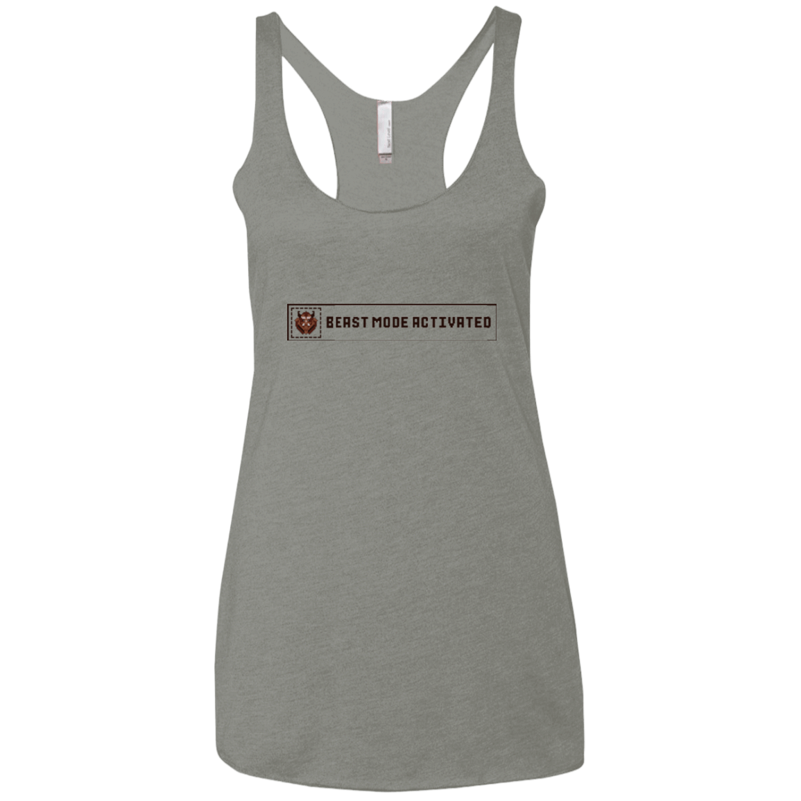 T-Shirts Venetian Grey / X-Small Beast Mode Activated Women's Triblend Racerback Tank