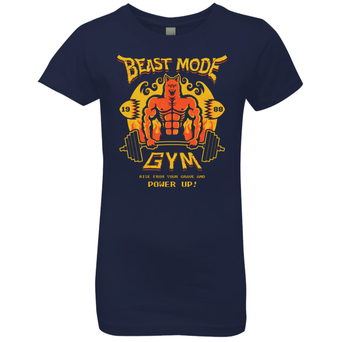 T-Shirts Midnight Navy / YXS Beast Mode Gym Girls Premium T-Shirt