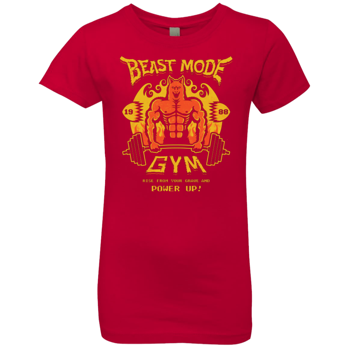 T-Shirts Red / YXS Beast Mode Gym Girls Premium T-Shirt