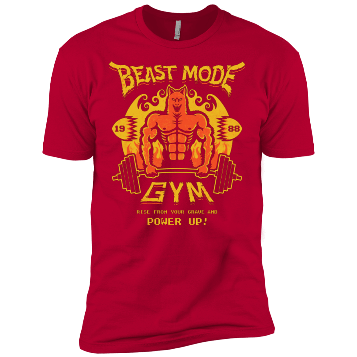 T-Shirts Red / X-Small Beast Mode Gym Men's Premium T-Shirt