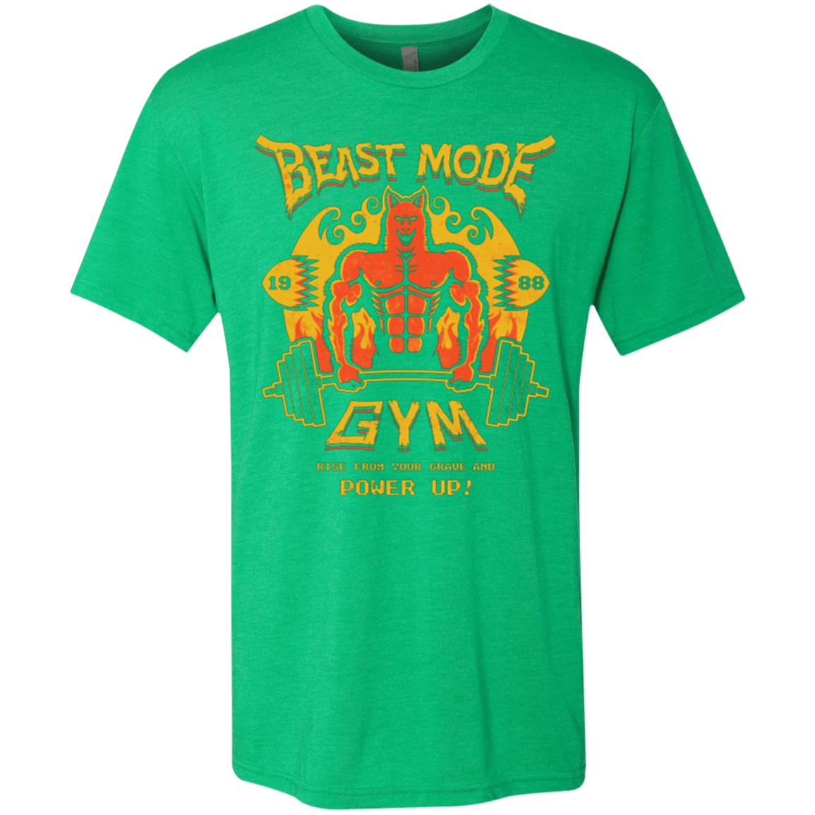 T-Shirts Envy / Small Beast Mode Gym Men's Triblend T-Shirt
