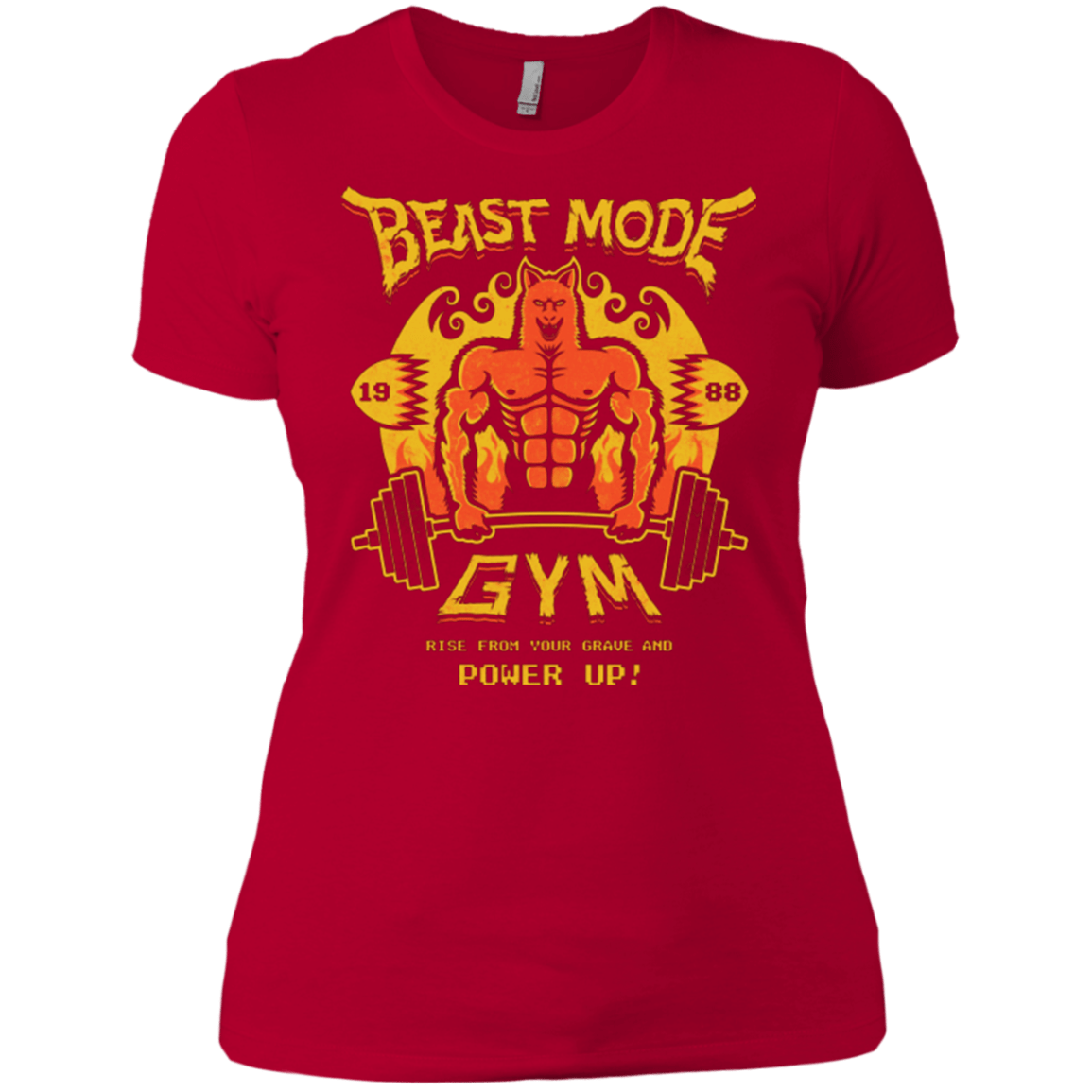 T-Shirts Red / X-Small Beast Mode Gym Women's Premium T-Shirt
