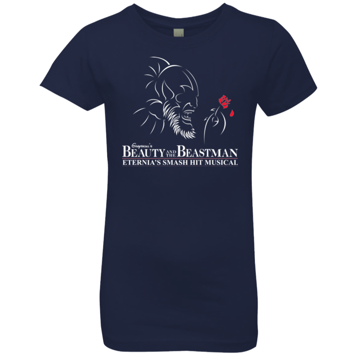 T-Shirts Midnight Navy / YXS Beauty and the Beastman Girls Premium T-Shirt