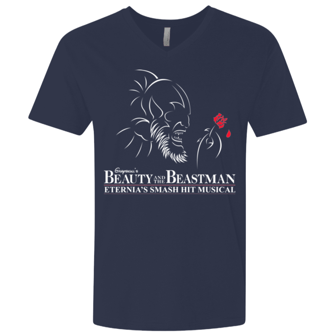 T-Shirts Midnight Navy / X-Small Beauty and the Beastman Men's Premium V-Neck