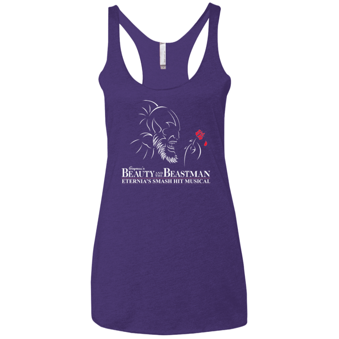 T-Shirts Purple / X-Small Beauty and the Beastman Women's Triblend Racerback Tank