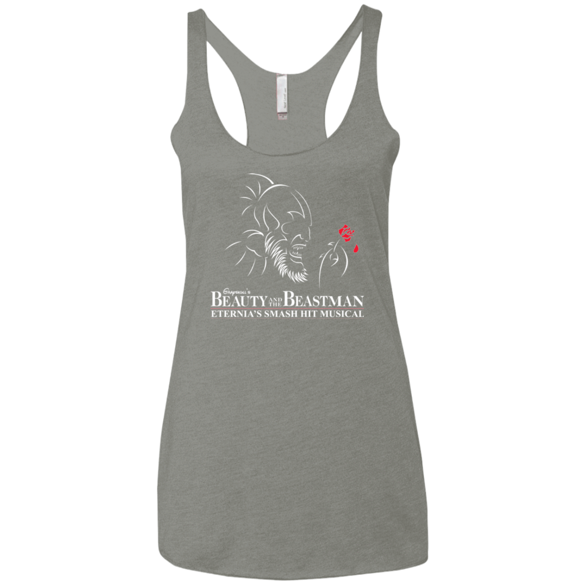 T-Shirts Venetian Grey / X-Small Beauty and the Beastman Women's Triblend Racerback Tank