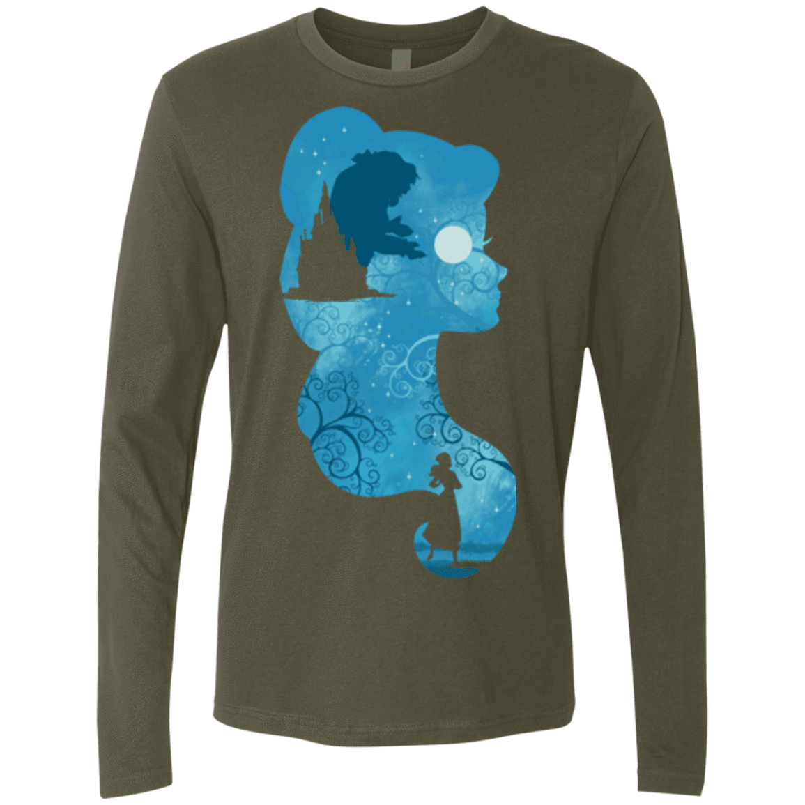 T-Shirts Military Green / S Beauty Portrait Men's Premium Long Sleeve