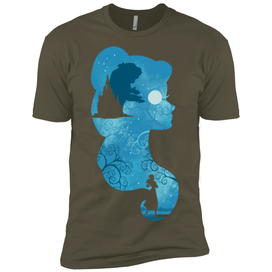 T-Shirts Military Green / X-Small Beauty Portrait Men's Premium T-Shirt