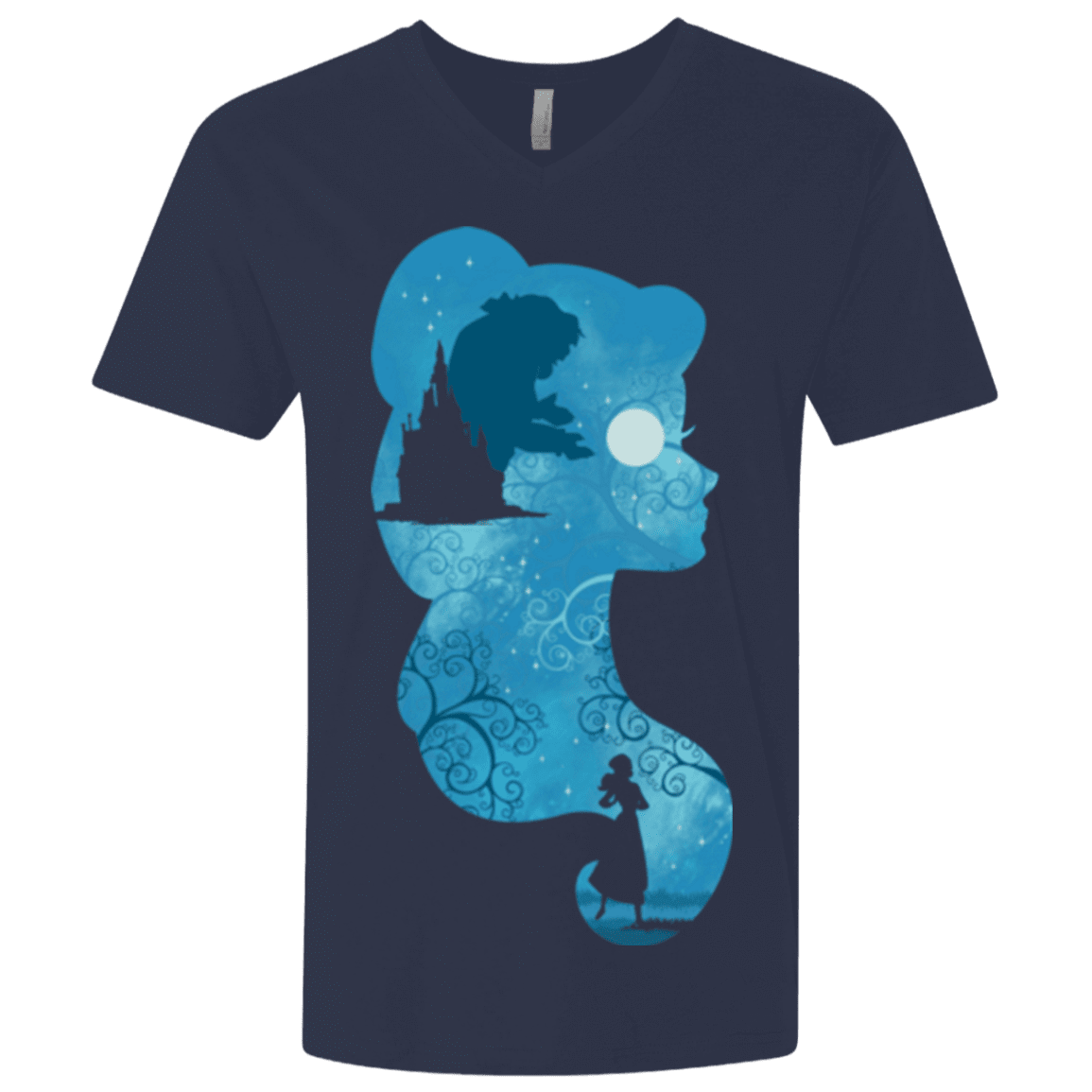 T-Shirts Midnight Navy / X-Small Beauty Portrait Men's Premium V-Neck