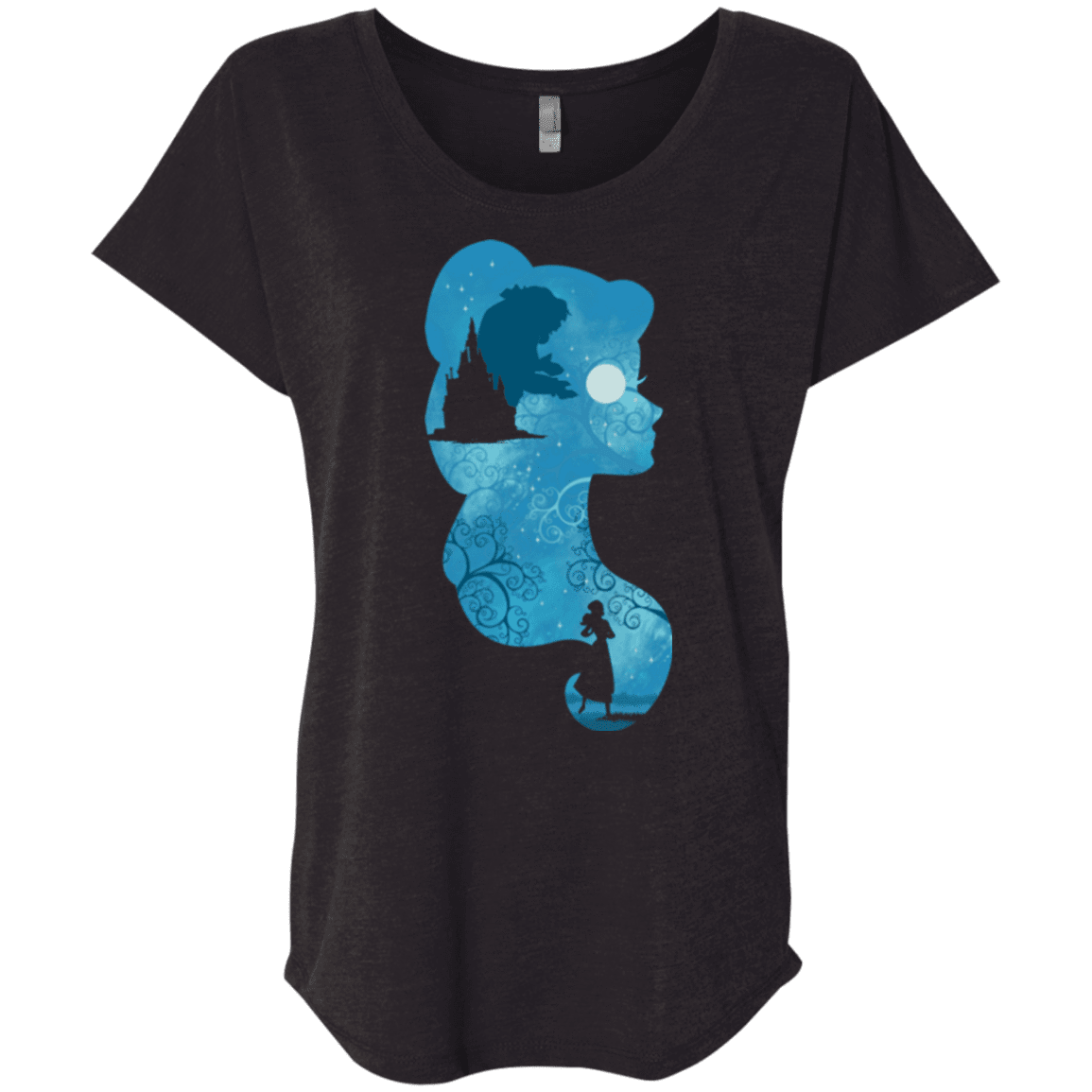 T-Shirts Vintage Black / X-Small Beauty Portrait Triblend Dolman Sleeve