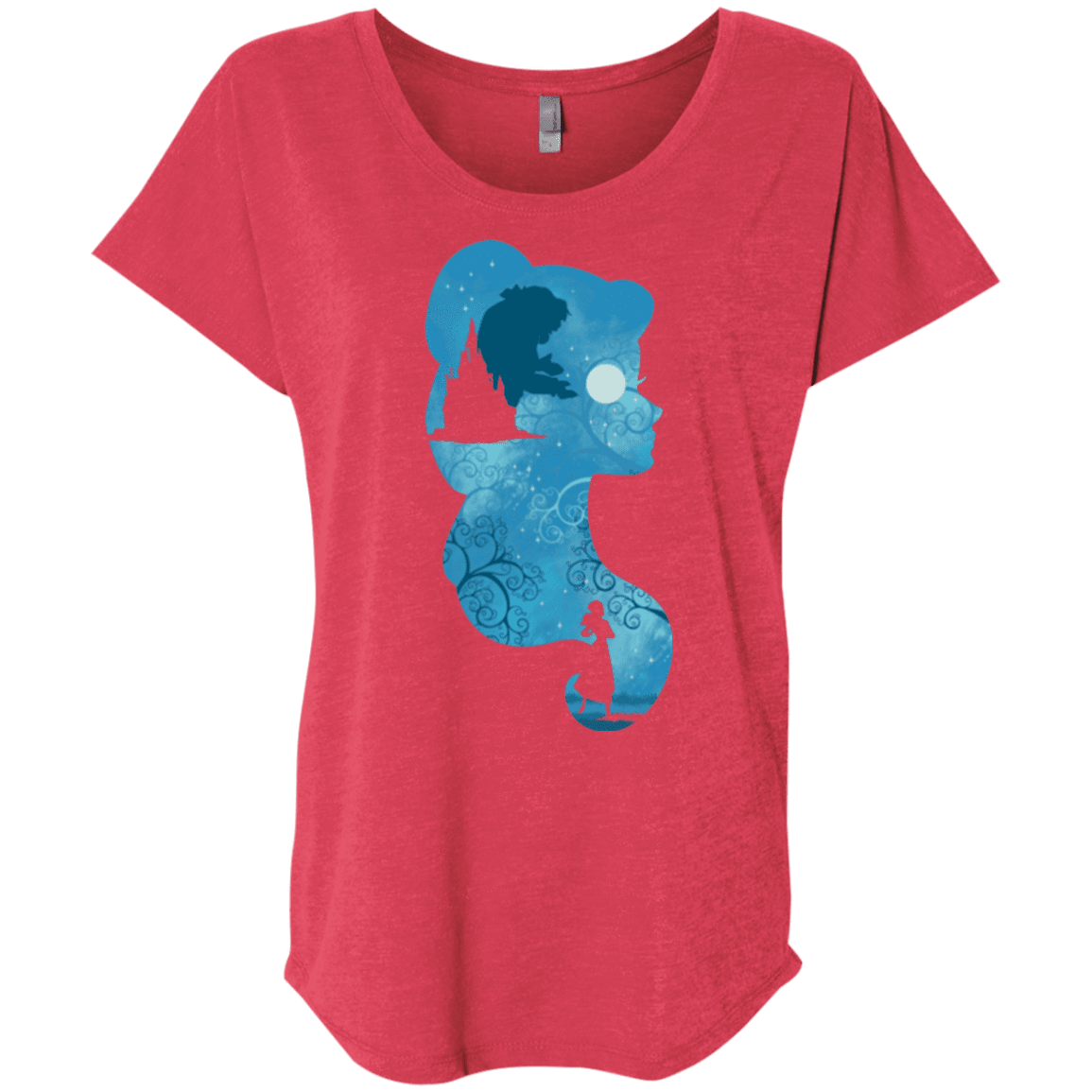 T-Shirts Vintage Red / X-Small Beauty Portrait Triblend Dolman Sleeve