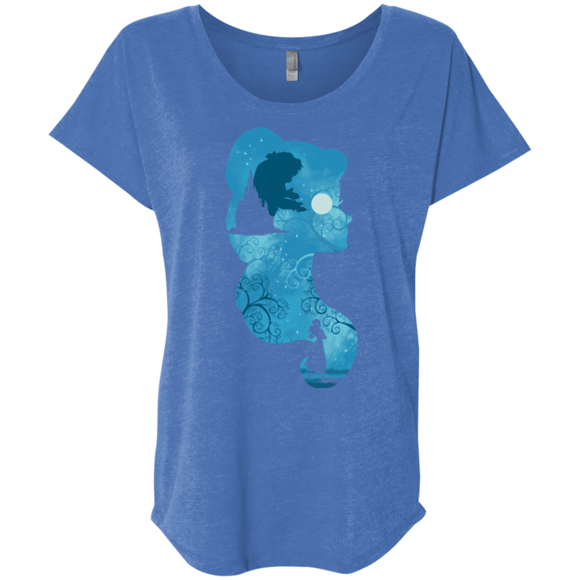 T-Shirts Vintage Royal / X-Small Beauty Portrait Triblend Dolman Sleeve