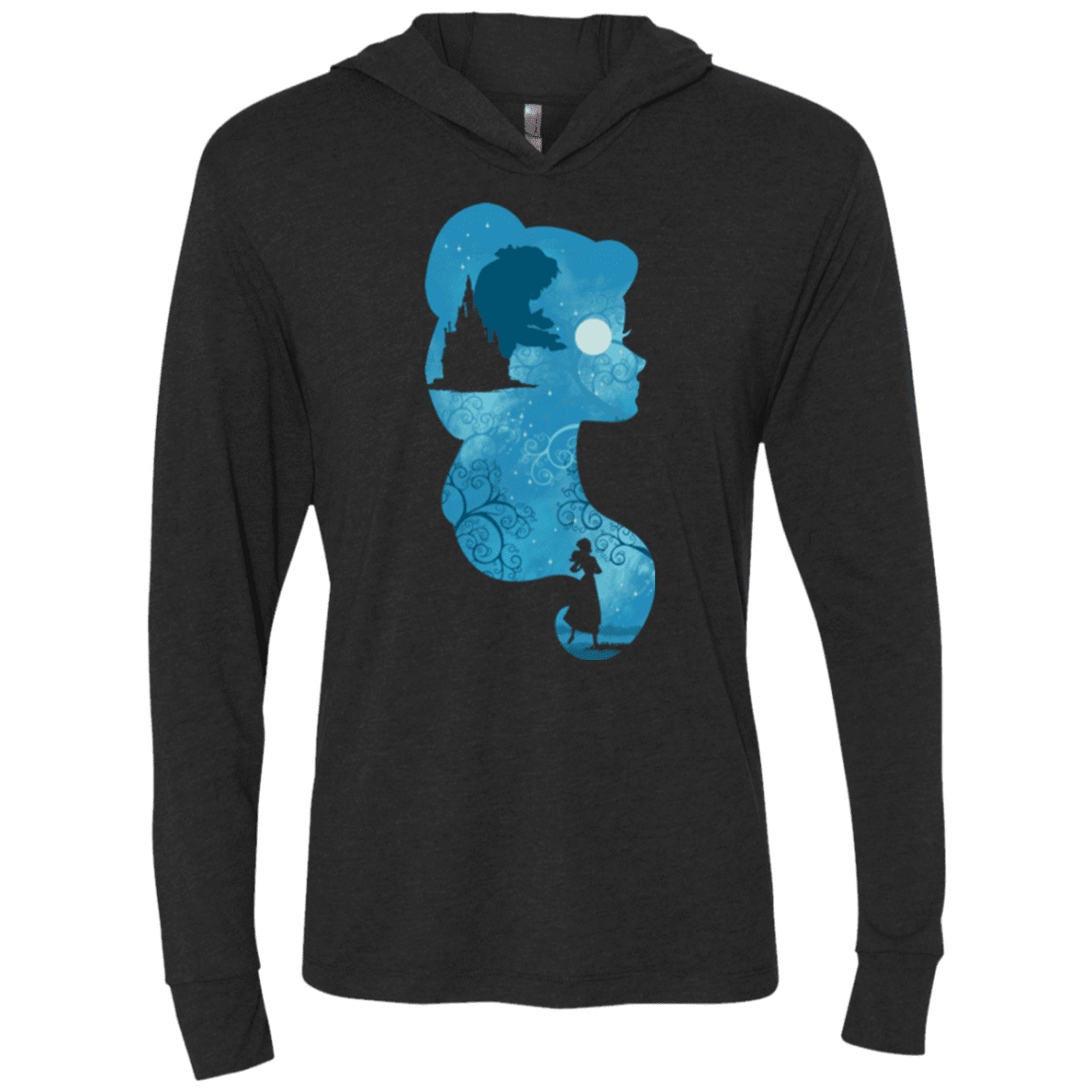 T-Shirts Vintage Black / X-Small Beauty Portrait Triblend Long Sleeve Hoodie Tee