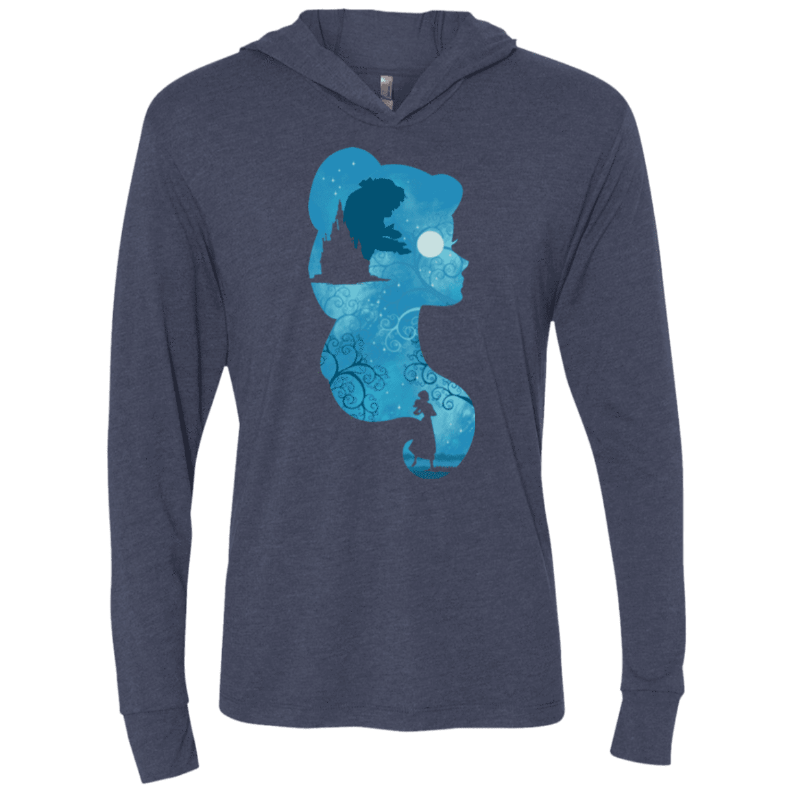 T-Shirts Vintage Navy / X-Small Beauty Portrait Triblend Long Sleeve Hoodie Tee