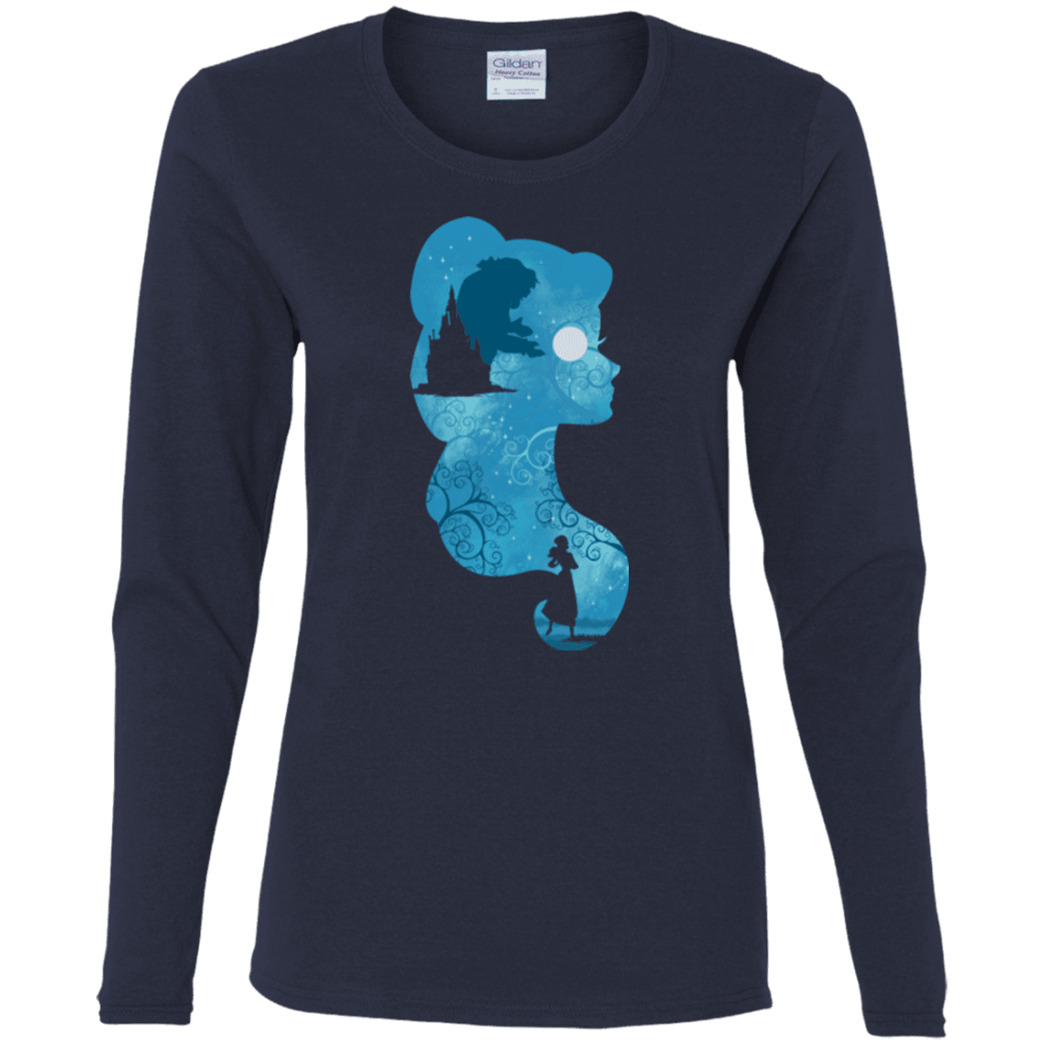 T-Shirts Navy / S Beauty Portrait Women's Long Sleeve T-Shirt