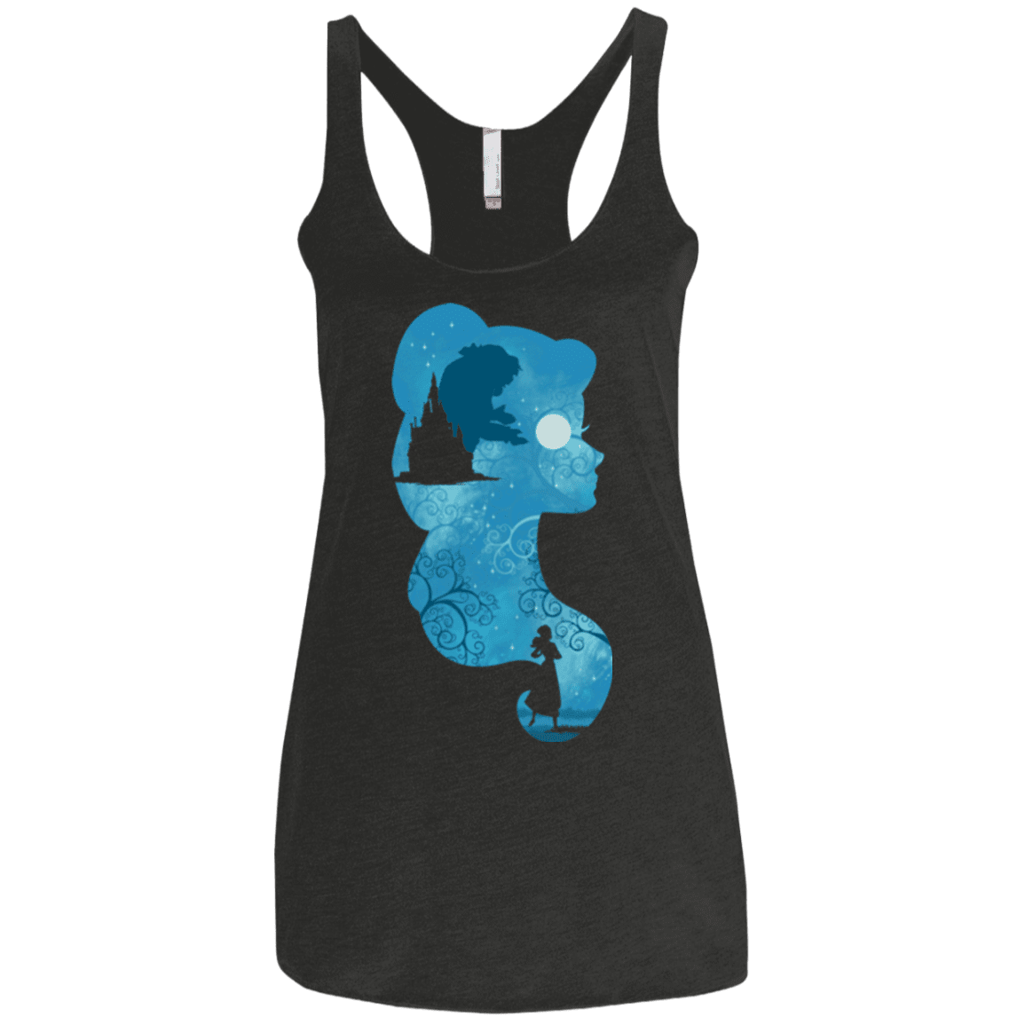 T-Shirts Vintage Black / X-Small Beauty Portrait Women's Triblend Racerback Tank