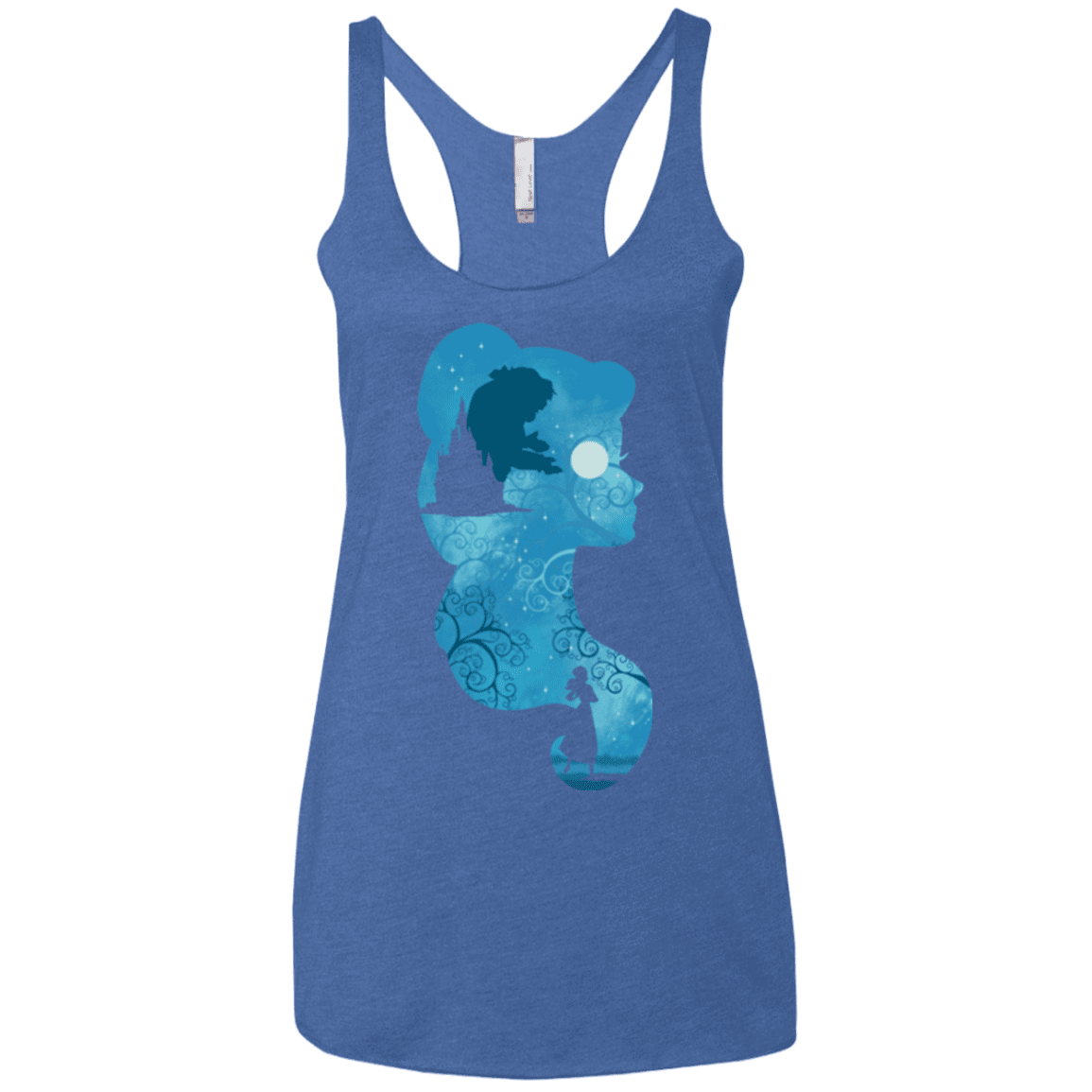 T-Shirts Vintage Royal / X-Small Beauty Portrait Women's Triblend Racerback Tank